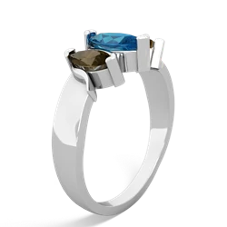 London Topaz Three Peeks 14K White Gold ring R2433