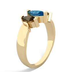 London Topaz Three Peeks 14K Yellow Gold ring R2433