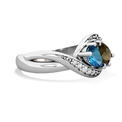 London Topaz Summer Winds 14K White Gold ring R5342