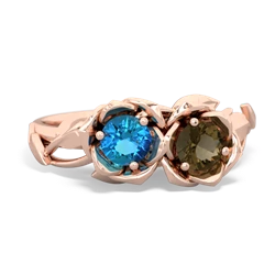 London Topaz Rose Garden 14K Rose Gold ring R5510