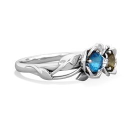 London Topaz Rose Garden 14K White Gold ring R5510