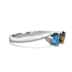 London Topaz Sweethearts 14K White Gold ring R5260