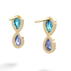 London Topaz Infinity 14K Yellow Gold earrings E5050