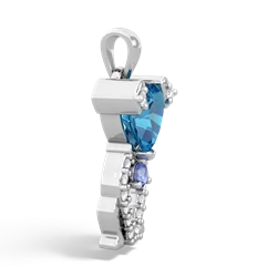 London Topaz Puppy Love 14K White Gold pendant P5800