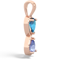 London Topaz Infinity 14K Rose Gold pendant P5050