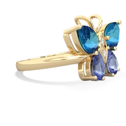 London Topaz Butterfly 14K Yellow Gold ring R2215