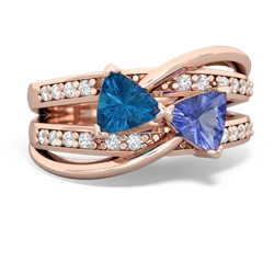 London Topaz Bowtie 14K Rose Gold ring R2360