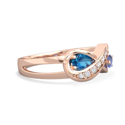 London Topaz Diamond Infinity 14K Rose Gold ring R5390