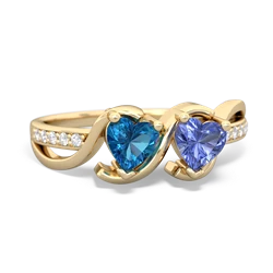 London Topaz Side By Side 14K Yellow Gold ring R3090