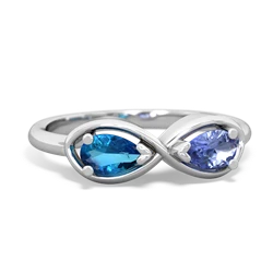 London Topaz Infinity 14K White Gold ring R5050