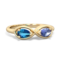 London Topaz Infinity 14K Yellow Gold ring R5050