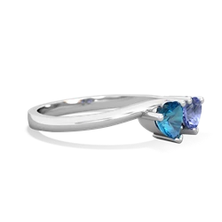 London Topaz Sweethearts 14K White Gold ring R5260