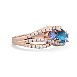 London Topaz Three Stone Aurora 14K Rose Gold ring R3080