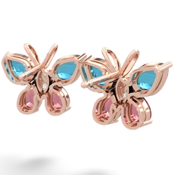 London Topaz Butterfly 14K Rose Gold earrings E2215