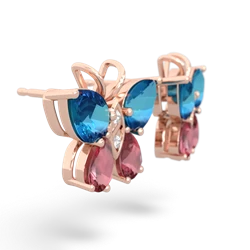 London Topaz Butterfly 14K Rose Gold earrings E2215