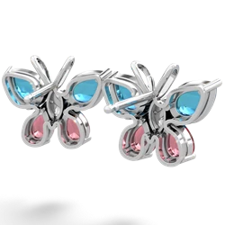 London Topaz Butterfly 14K White Gold earrings E2215