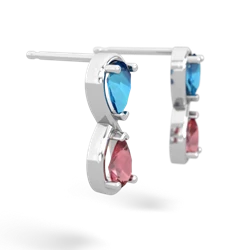 London Topaz Infinity 14K White Gold earrings E5050