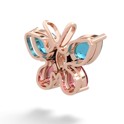 London Topaz Butterfly 14K Rose Gold pendant P2215