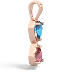 London Topaz Infinity 14K Rose Gold pendant P5050