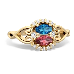 London Topaz Love Nest 14K Yellow Gold ring R5860