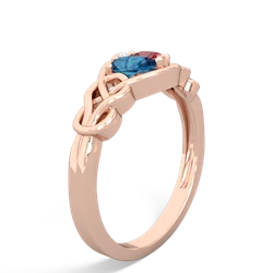 London Topaz Celtic Love Knot 14K Rose Gold ring R5420