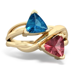 London Topaz Split Band Swirl 14K Yellow Gold ring R2341