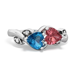 London Topaz Floral Elegance 14K White Gold ring R5790