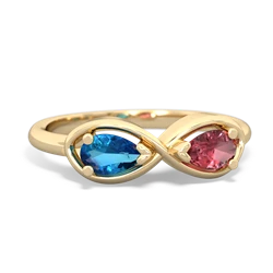 London Topaz Infinity 14K Yellow Gold ring R5050