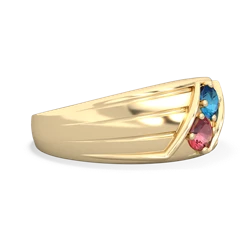 London Topaz Men's Streamline 14K Yellow Gold ring R0460