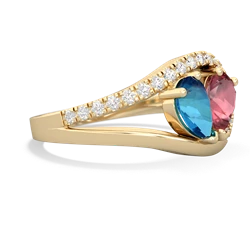 London Topaz Nestled Heart Keepsake 14K Yellow Gold ring R5650