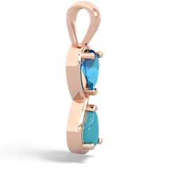 London Topaz Infinity 14K Rose Gold pendant P5050