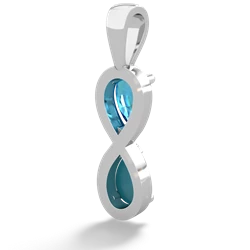 London Topaz Infinity 14K White Gold pendant P5050