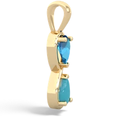 London Topaz Infinity 14K Yellow Gold pendant P5050