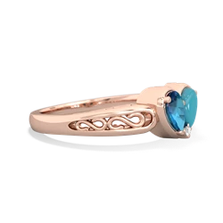 London Topaz Filligree 'One Heart' 14K Rose Gold ring R5070