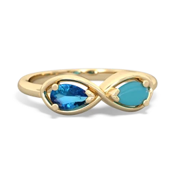 London Topaz Infinity 14K Yellow Gold ring R5050