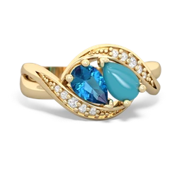 London Topaz Summer Winds 14K Yellow Gold ring R5342