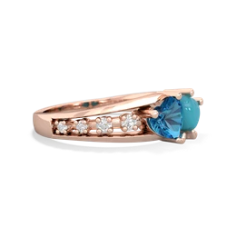 London Topaz Heart To Heart 14K Rose Gold ring R3342