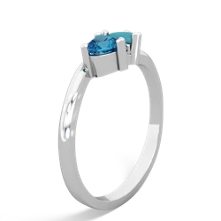 London Topaz Sweethearts 14K White Gold ring R5260