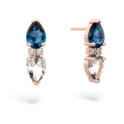 London Topaz Bowtie Drop 14K Rose Gold earrings E0865