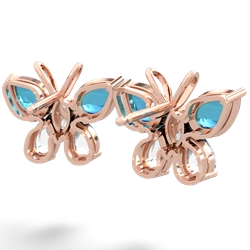 London Topaz Butterfly 14K Rose Gold earrings E2215