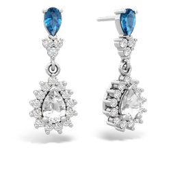 matching earrings - Halo Pear Dangle