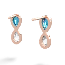 London Topaz Infinity 14K Rose Gold earrings E5050