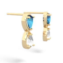 London Topaz Infinity 14K Yellow Gold earrings E5050