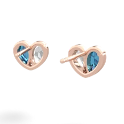 London Topaz 'Our Heart' 14K Rose Gold earrings E5072