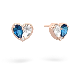 London Topaz 'Our Heart' 14K Rose Gold earrings E5072