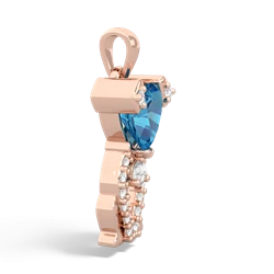 London Topaz Puppy Love 14K Rose Gold pendant P5800