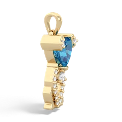 London Topaz Puppy Love 14K Yellow Gold pendant P5800