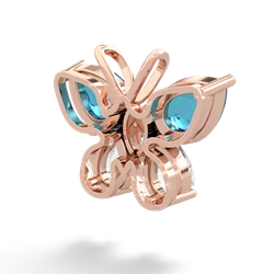 London Topaz Butterfly 14K Rose Gold pendant P2215