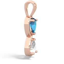 London Topaz Infinity 14K Rose Gold pendant P5050