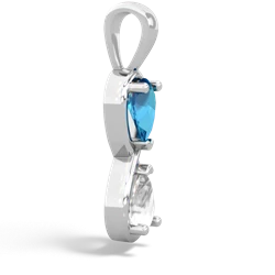 London Topaz Infinity 14K White Gold pendant P5050